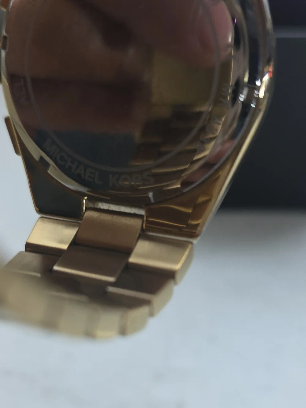 Michael Kors Gold Watch with Blue Sunray Dial